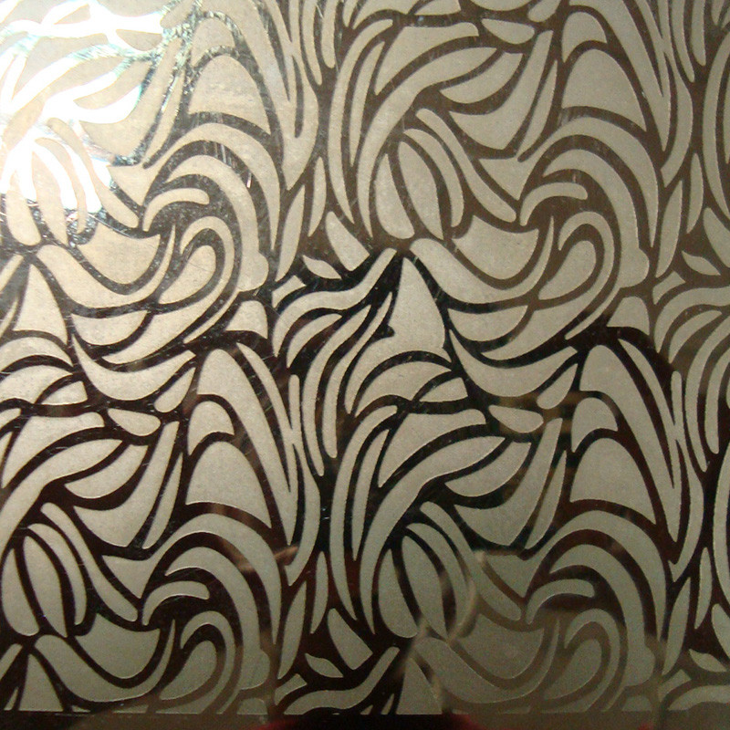 Top mirror polished stainless steel sheet etching for vanity cabinet decoration-9