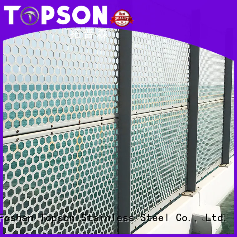 Topson outdoor perforated metal screen Supply for landscape architecture