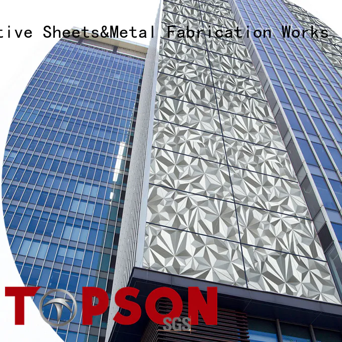 Topson external stainless steel wall cladding systems Supply for shopping mall