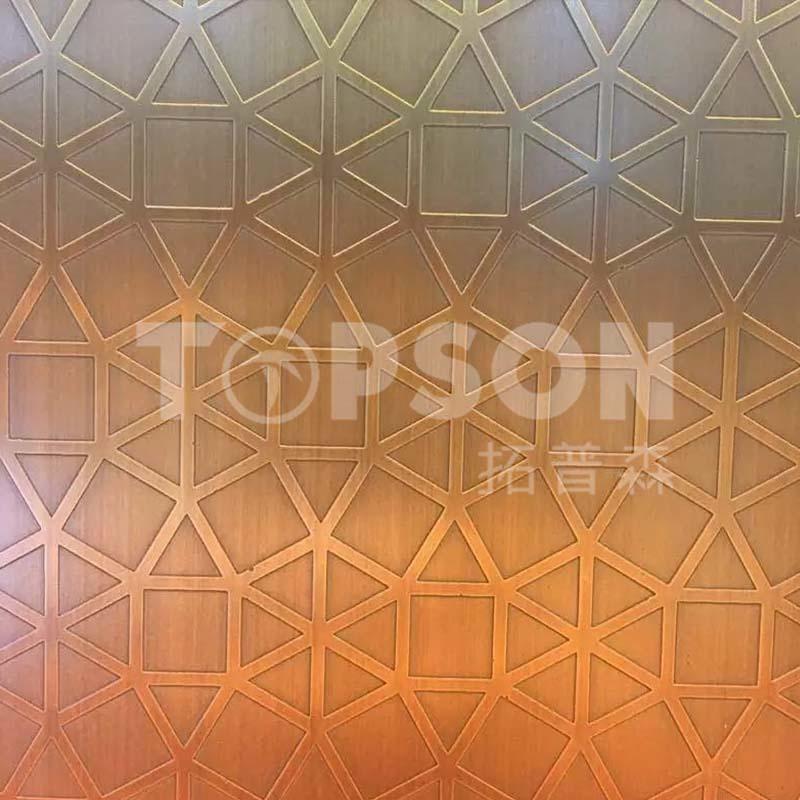 Custom decorative steel panels for walls etching for floor