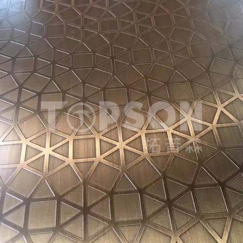 Topson antifingerprint stainless steel diamond pattern sheets manufacturers for partition screens-5