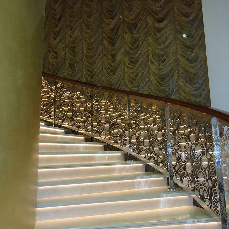 Curved Stair stainless Handrail&stainless railings