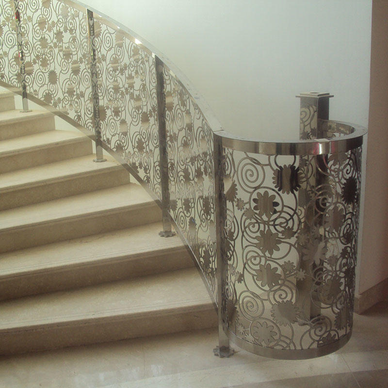 Curved Stair stainless Handrail&stainless railings