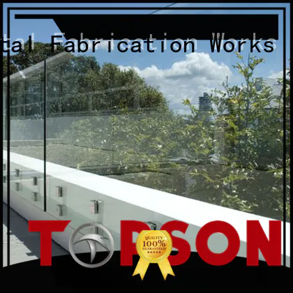 Topson worksglass glass railing indoor factory for restaurant