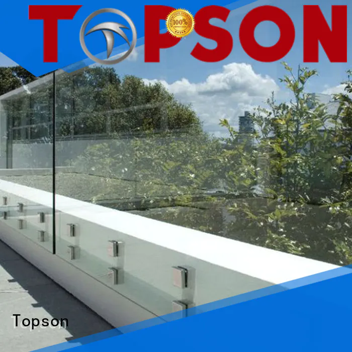 Topson worksglass exterior glass guardrail for manufacturer for restaurant