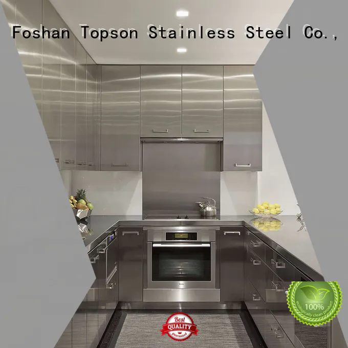 Topson furniture commercial stainless steel cabinets oem for hotel lobby decoration