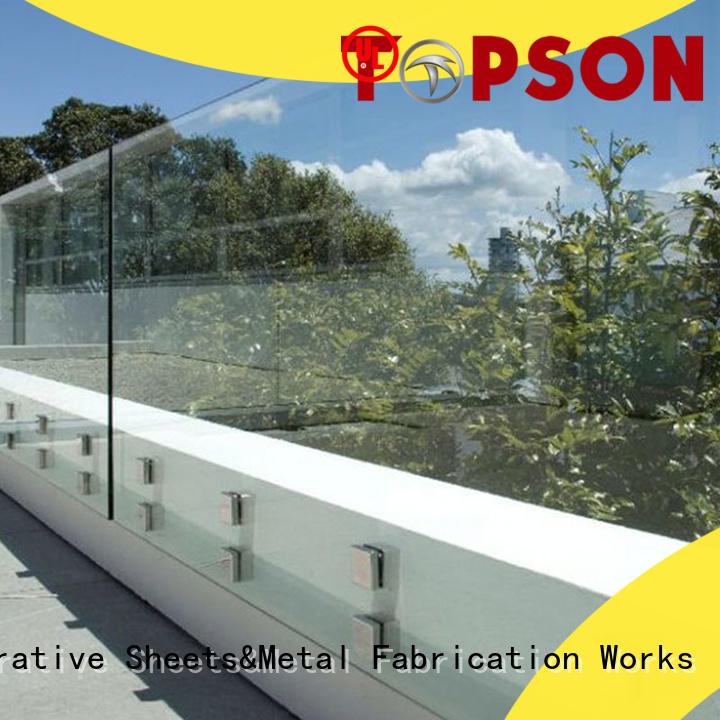 Topson useful interior glass railing in china for TV wall