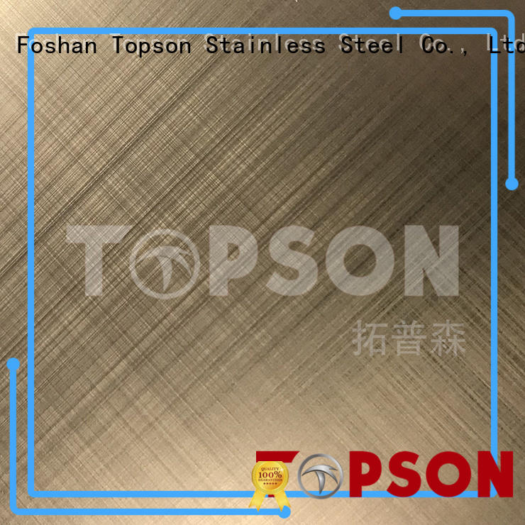 Topson hairline stainless steel sheets for sale calibration for handrail