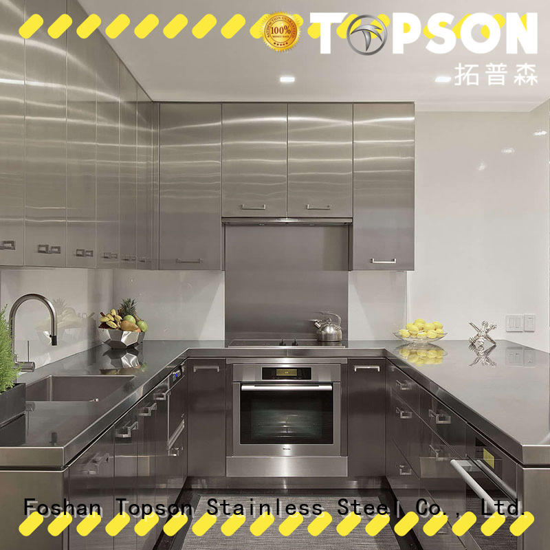 Topson widely used stainless steel kitchen cabinets workshops for outdoor wall cladding