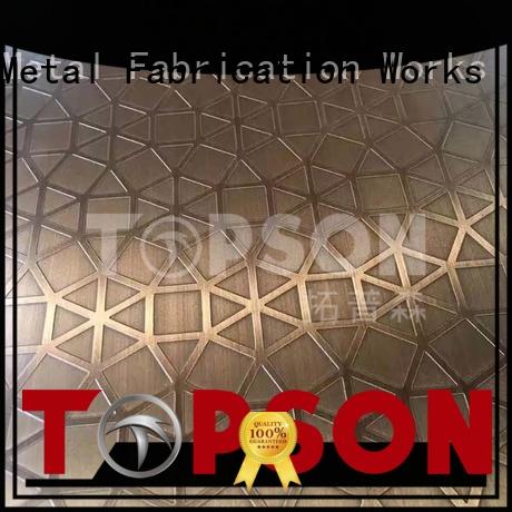 Topson sheetdecorative mirror finish stainless steel solutions for interior wall decoration