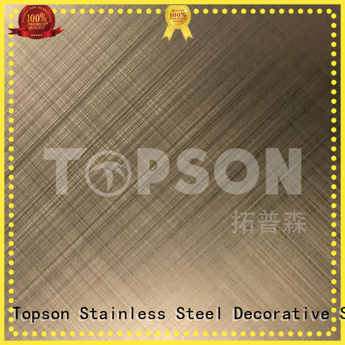 Topson antique brushed stainless sheet containerization for furniture