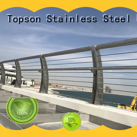 Topson good looking stainless steel guardrail systems certifications for building