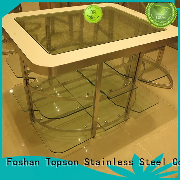 glass and metal tables