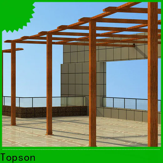 Topson high-density aluminum pergola designs company for hotel