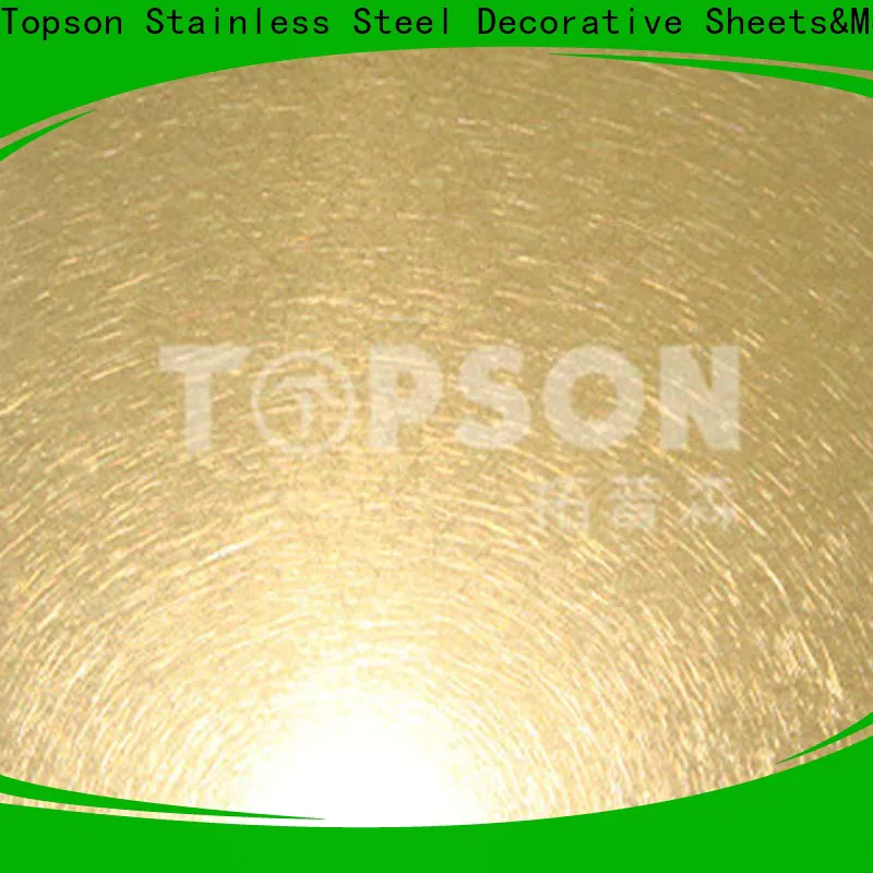 Topson Latest stainless steel sheet metal finishes for furniture