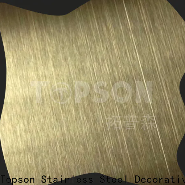 Topson raw polished stainless steel sheet metal company for elevator for escalator decoration