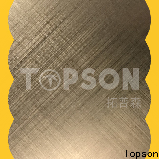 Topson antifingerprint decorative stainless steel sheet factory for handrail