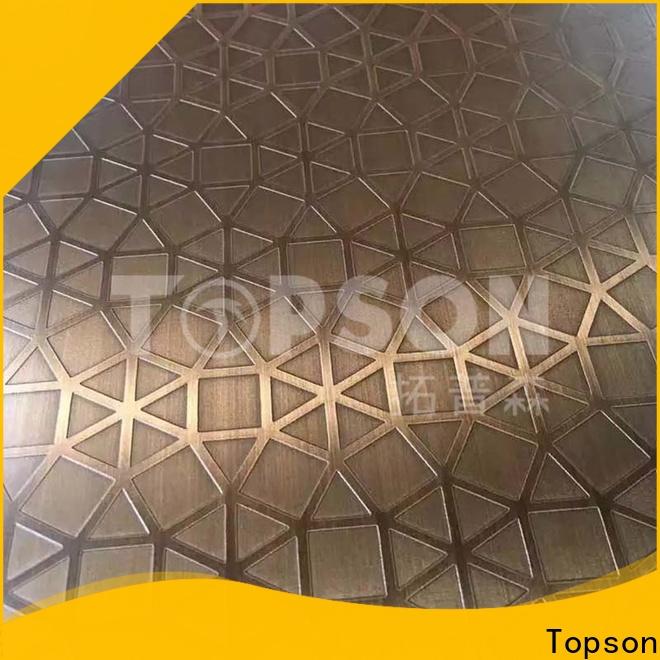 Topson etching mirror finish stainless steel Suppliers for furniture