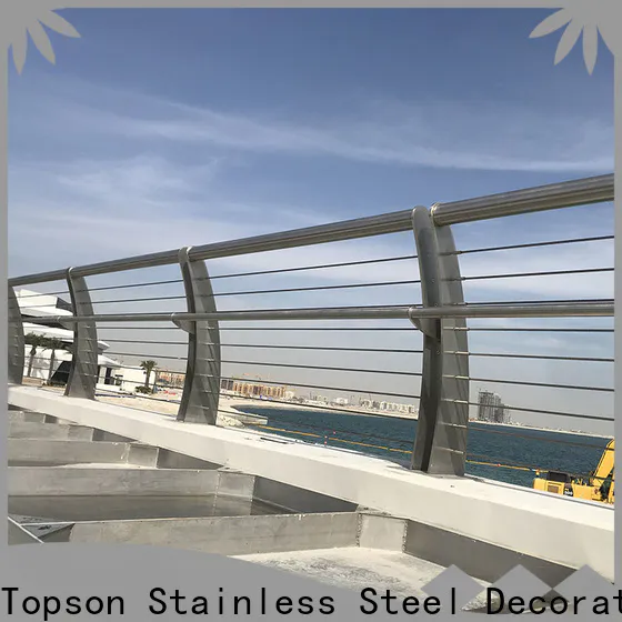 Topson railings steel and glass stair railing Supply for hotel