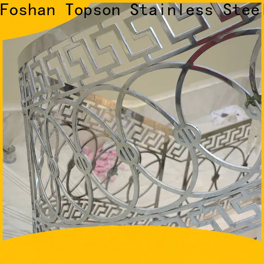 Topson curved stainless steel pipe railing manufacturers for room