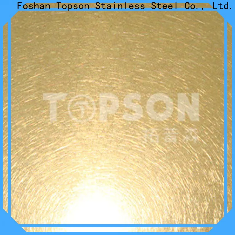 Topson stable embossed stainless sheet for vanity cabinet decoration