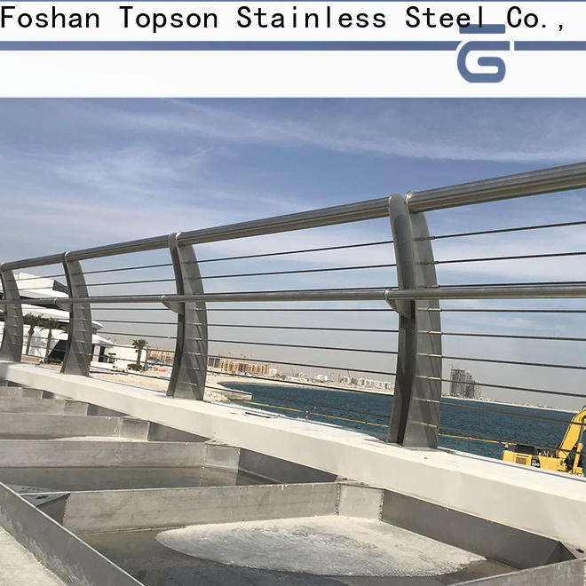Topson handrail stainless steel pipe handrail factory for tower