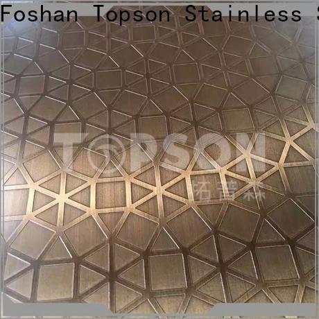 Custom rigidised stainless steel sheet blasted factory for interior wall decoration