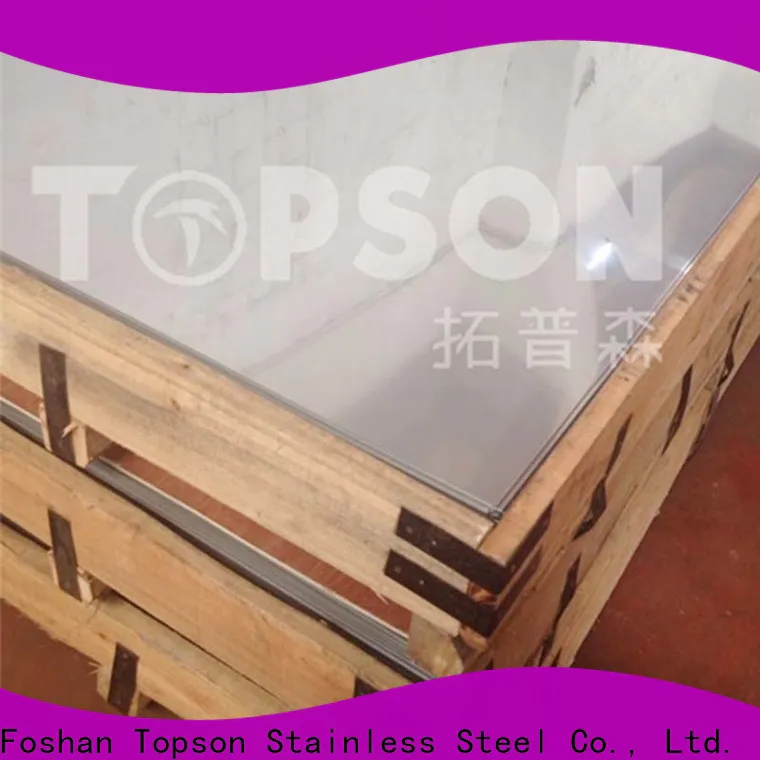 Topson mirror stainless steel sheet factory for handrail