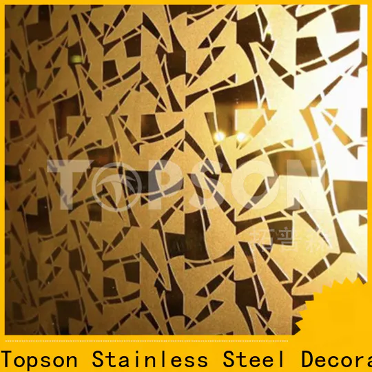 Topson etching black stainless steel sheet suppliers China for kitchen