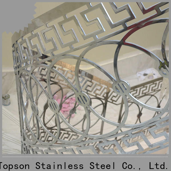 Topson curved steel cable guardrail manufacturers for hotel