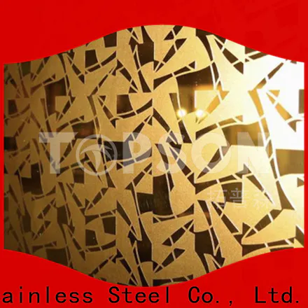 Topson brushed stainless steel sheet metal suppliers China for interior wall decoration