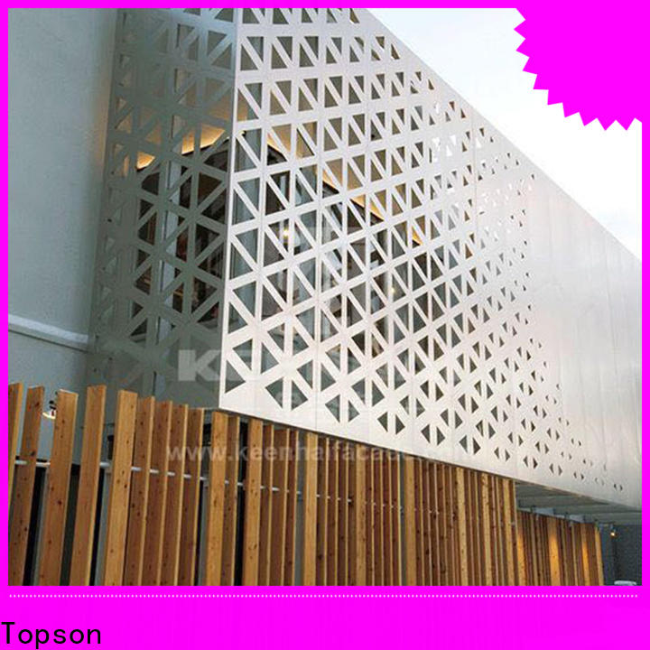 Topson durable outdoor metal screen panels manufacturer for building faced