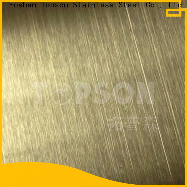 Topson Custom black stainless sheet manufacturers for interior wall decoration