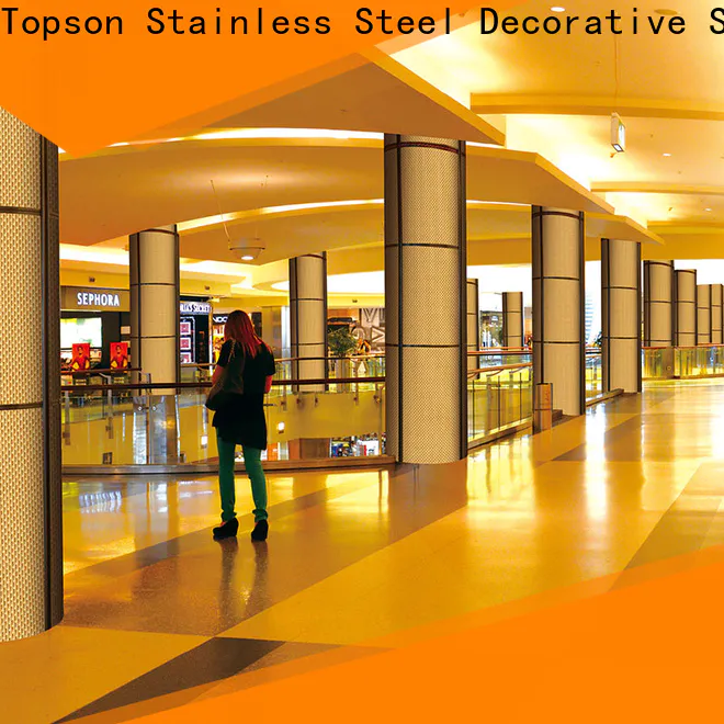 Topson elegant stainless steel cladding cost for shopping mall