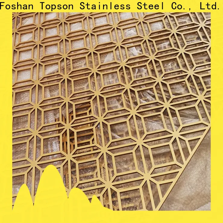 Topson metal perforated wood screen manufacturers for landscape architecture