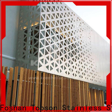 Topson decorative stainless steel perforated screen factory for curtail wall