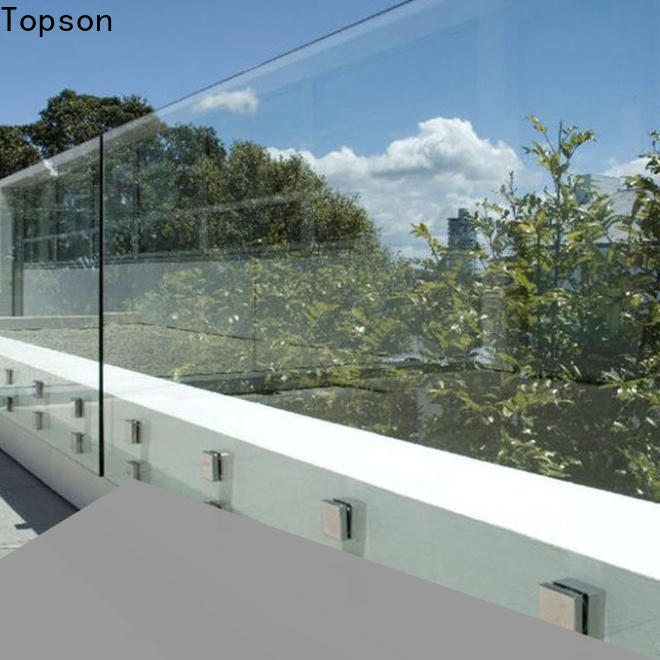 Topson Custom glass guardrail company for toilet