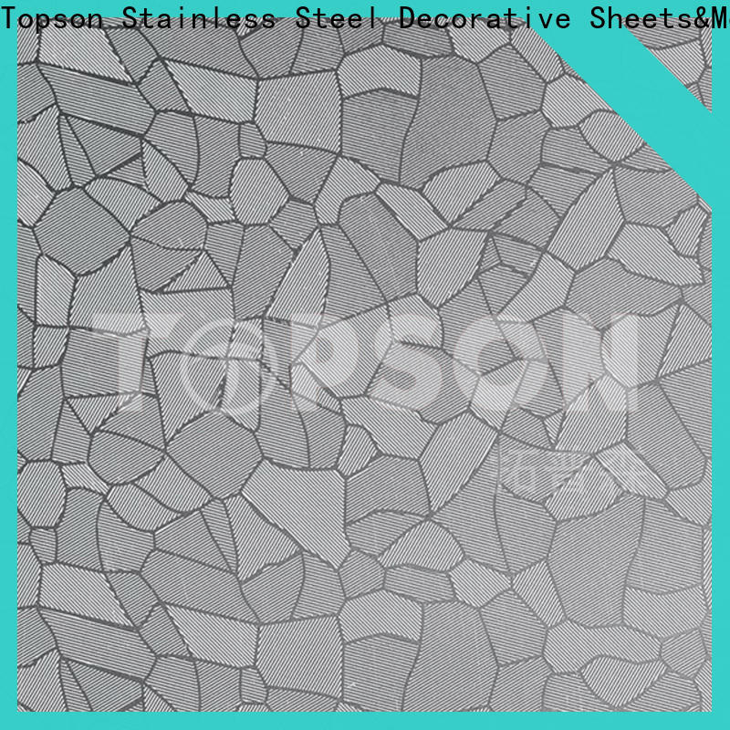 Topson vibration patterned stainless steel sheet supplier factory for interior wall decoration
