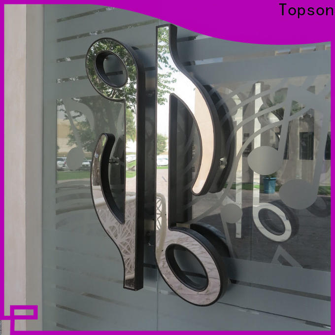 Topson elegant solid stainless steel door handles company for roof decoration