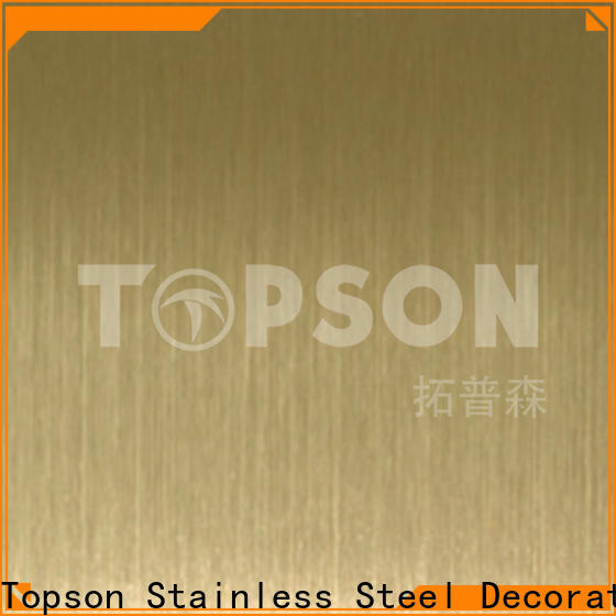Topson sheetdecorative patterned stainless steel sheet supplier company for floor