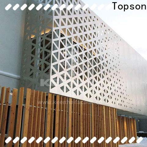 Topson Wholesale outdoor architectural metal screen panels Supply for protection