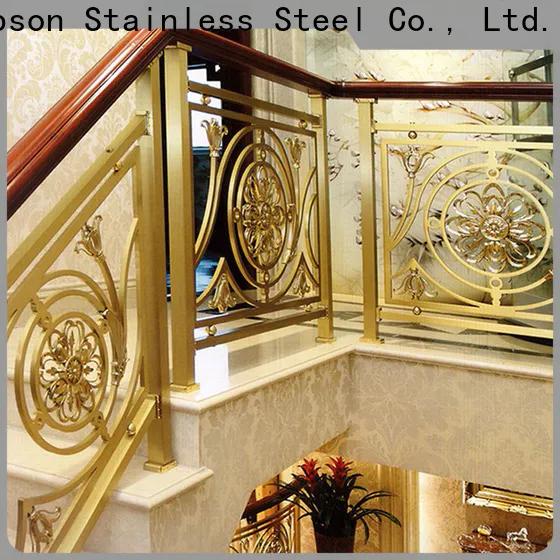 Topson curved stainless steel glass balcony railing designs for business for apartment