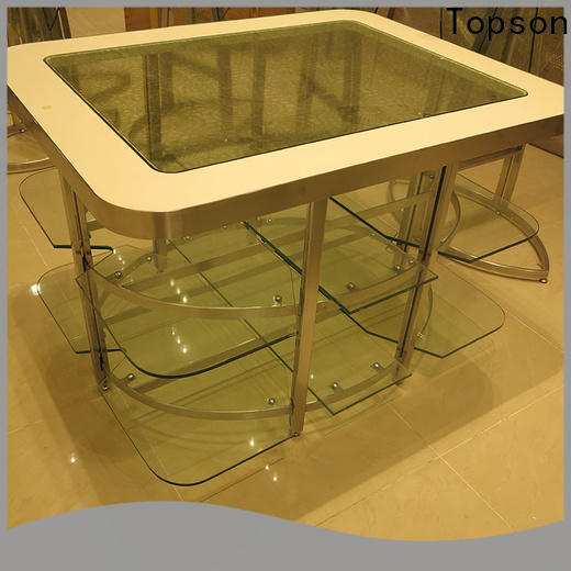 Topson Top metal and glass garden table and chairs for interior