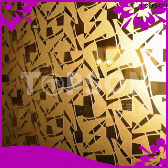 Topson mirror stainless steel sheet metal cost manufacturers for furniture