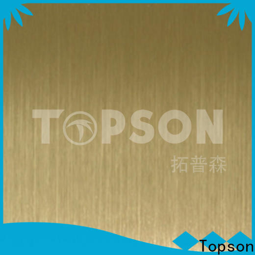 Topson hairline stainless steel etching sheet company for interior wall decoration