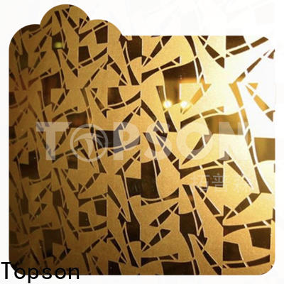Topson metal embossed stainless steel sheet for partition screens
