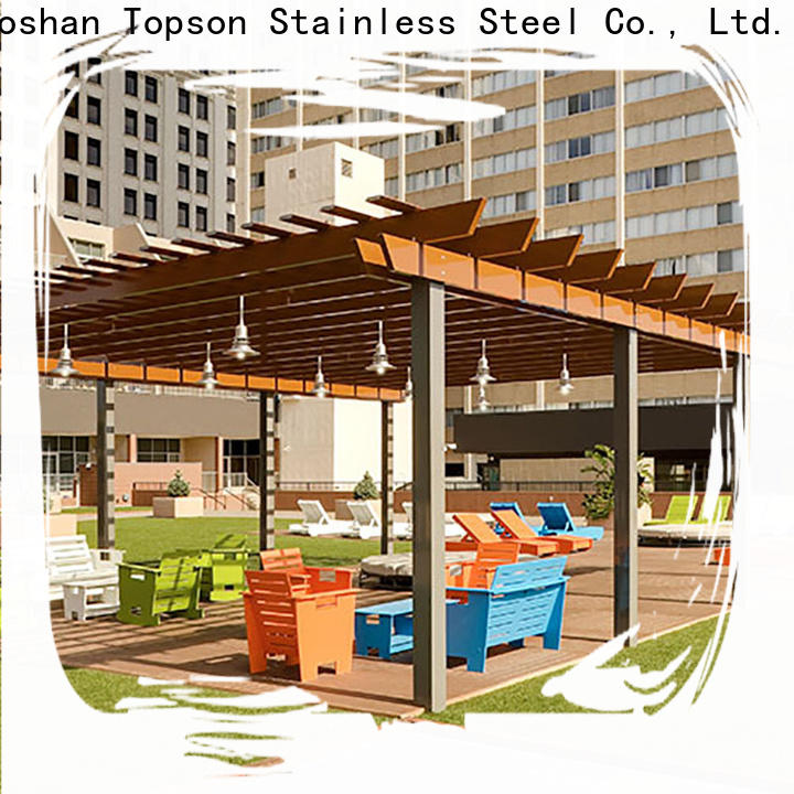Wholesale curved metal pergola frame factory for park