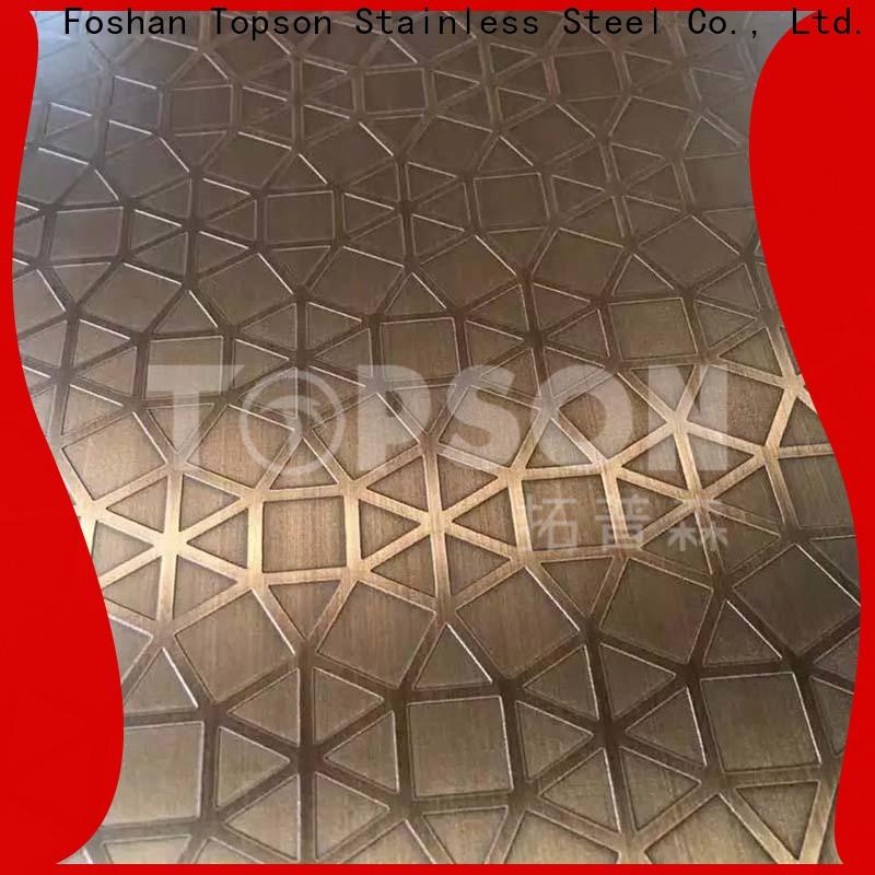 Topson sheetmirror stainless steel sheet metal prices Suppliers for vanity cabinet decoration