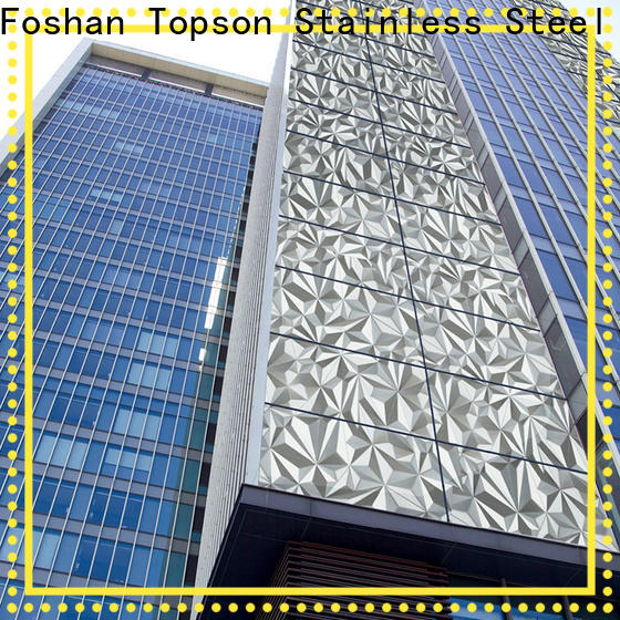 Topson elegant commercial kitchen stainless steel wall cladding Suppliers for shopping mall