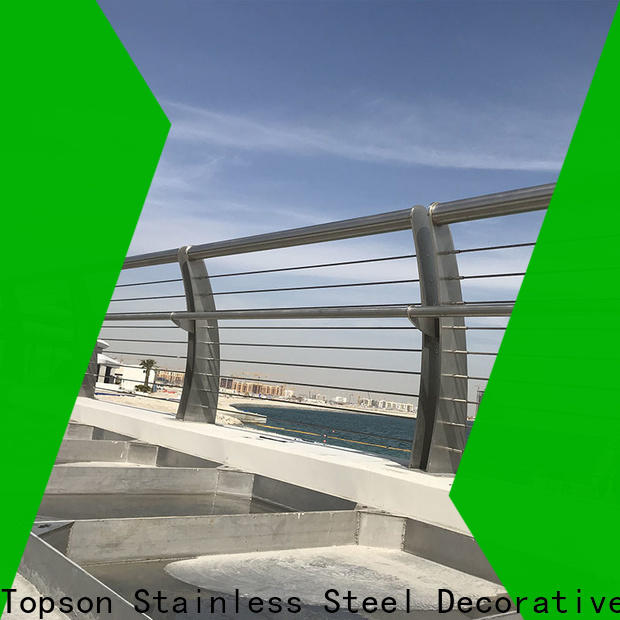 Topson staircase stainless steel deck railing manufacturers for tower